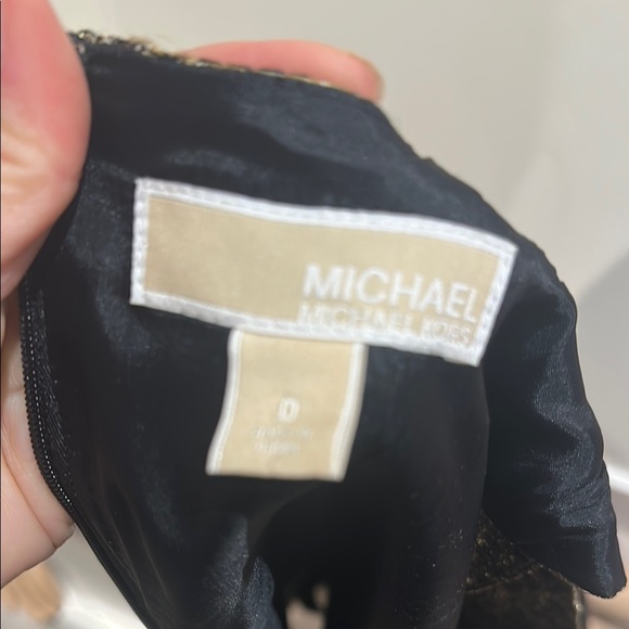 Michael Kors Gold Sheath Midi Dress Scoop Neck Sleeveless - Picture 11 of 11